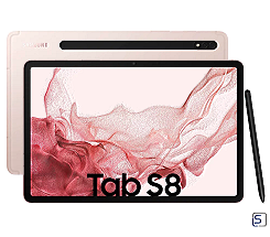SAMSUNG Galaxy Tab S8 leasen, X700N 128GB WiFi pink gold